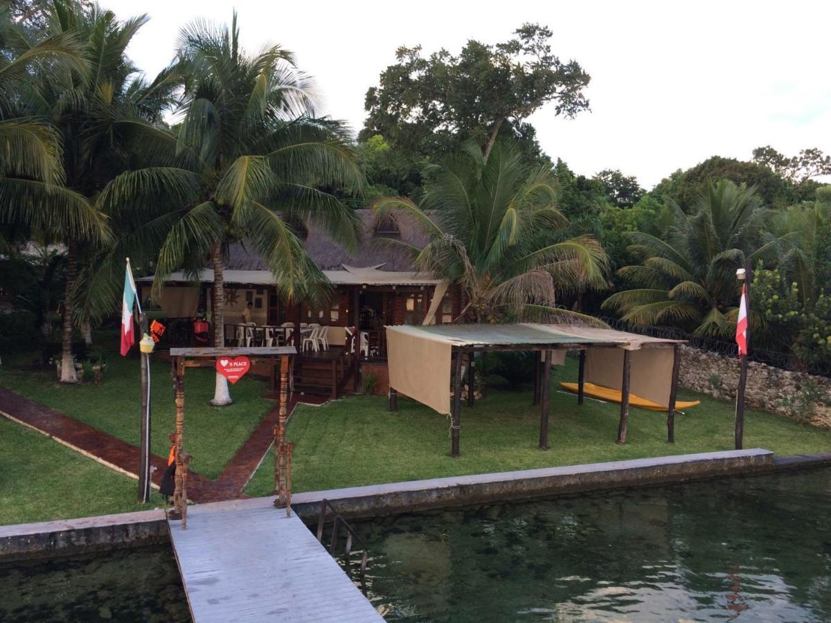 Coras Place Bacalar Lagoon front Exterior foto