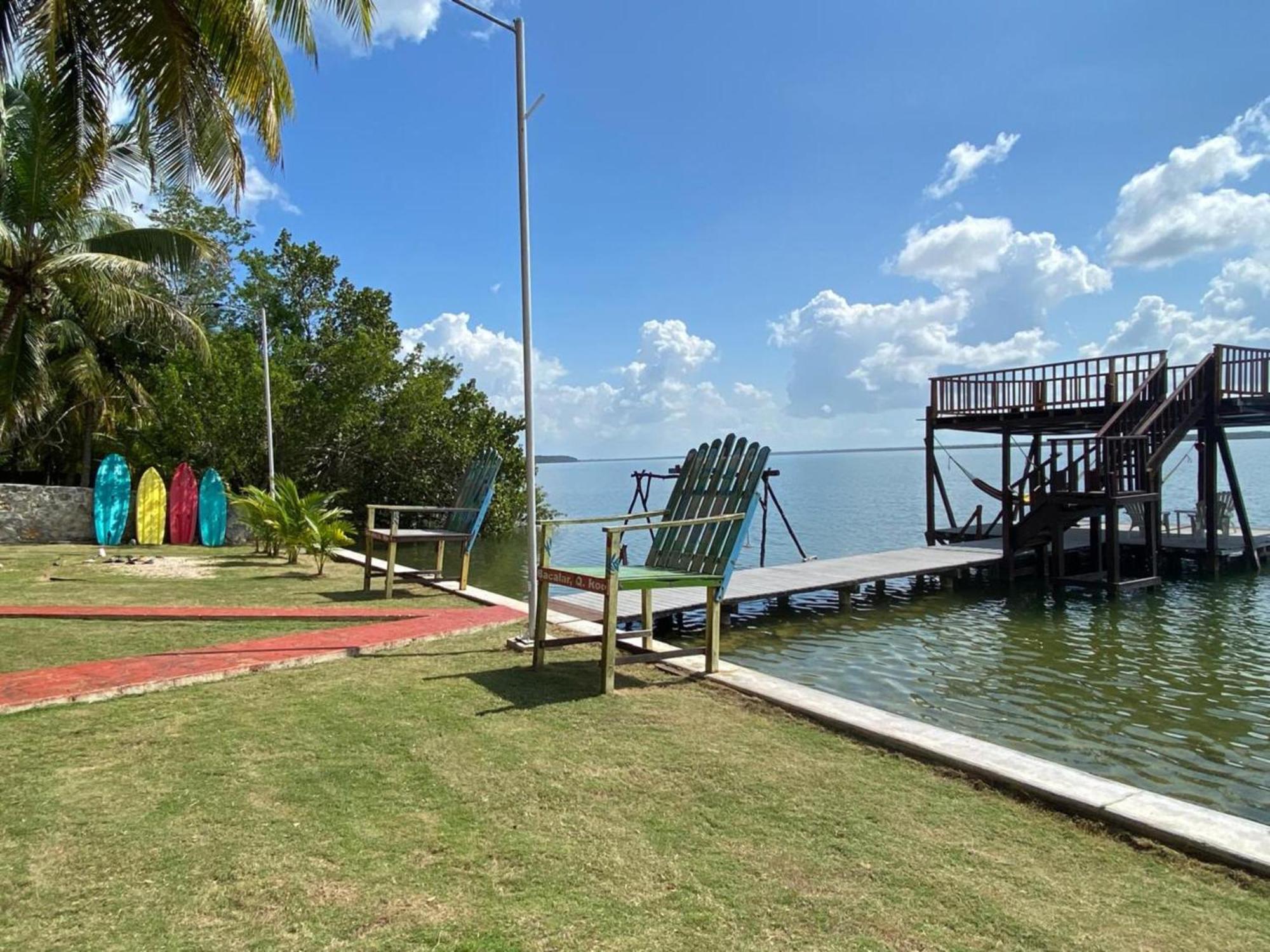Coras Place Bacalar Lagoon front Exterior foto