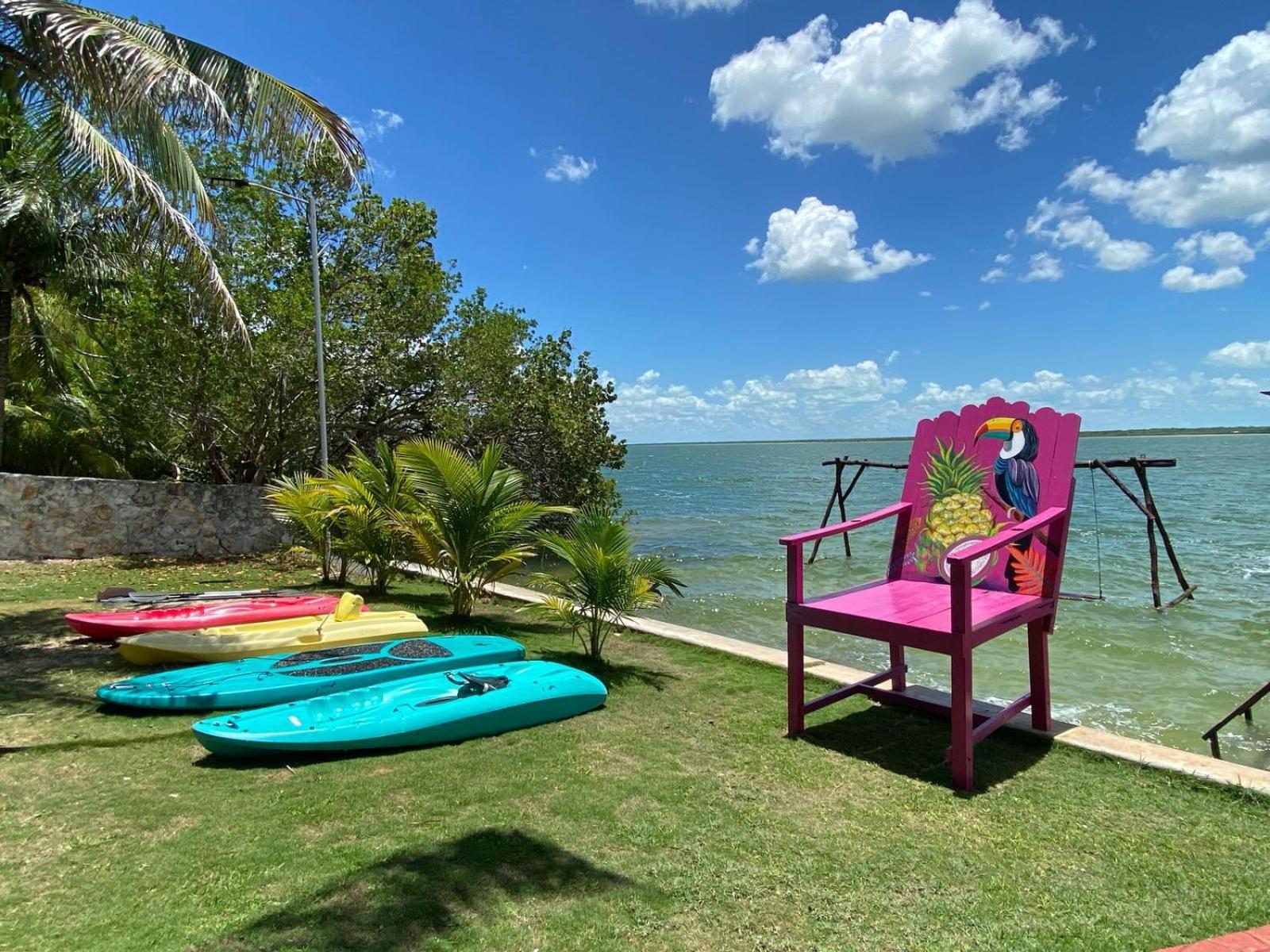Coras Place Bacalar Lagoon front Exterior foto